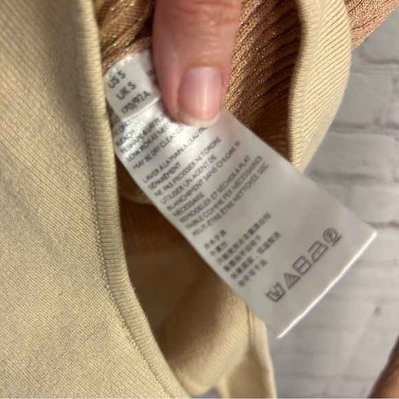 Free People Intimately FP gold shimmer ladies bodysuit size Small glam sexy - Picture 11 of 11